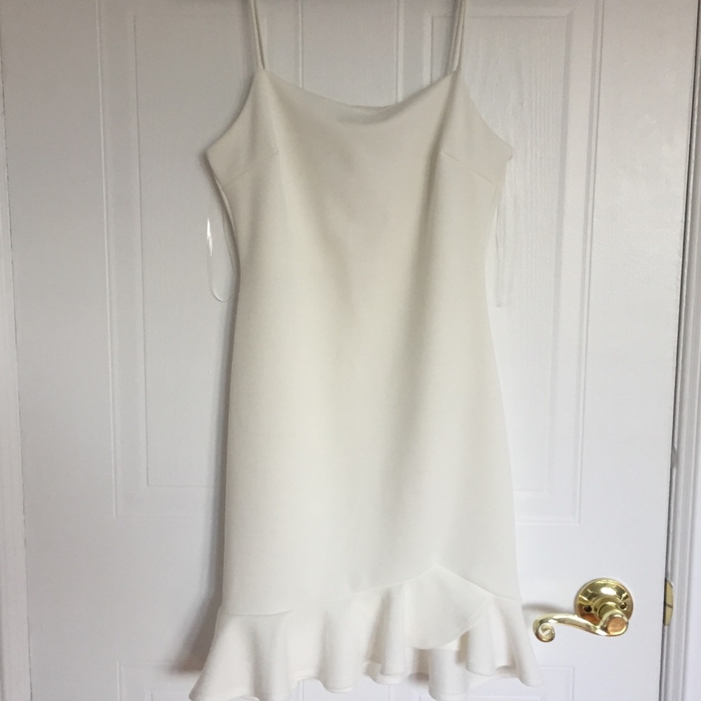 blue blush white dress